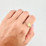 Anillo Circulo Diamantado Bordeado 1.4gr / T8 1/2 / Oro Amarillo 18K ©