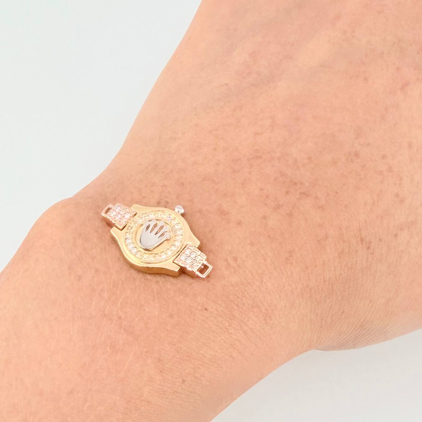 Charm RX Strap 3.25gr / 1 in / Three-Tone 18K Gold ©