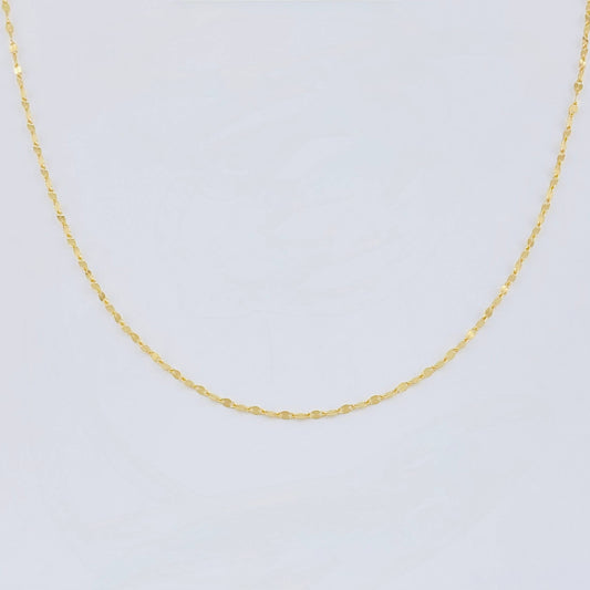 Mirror Flower Chain 1gr / 19 3/4 in / 1.1mm Yellow Gold +3 18K ©