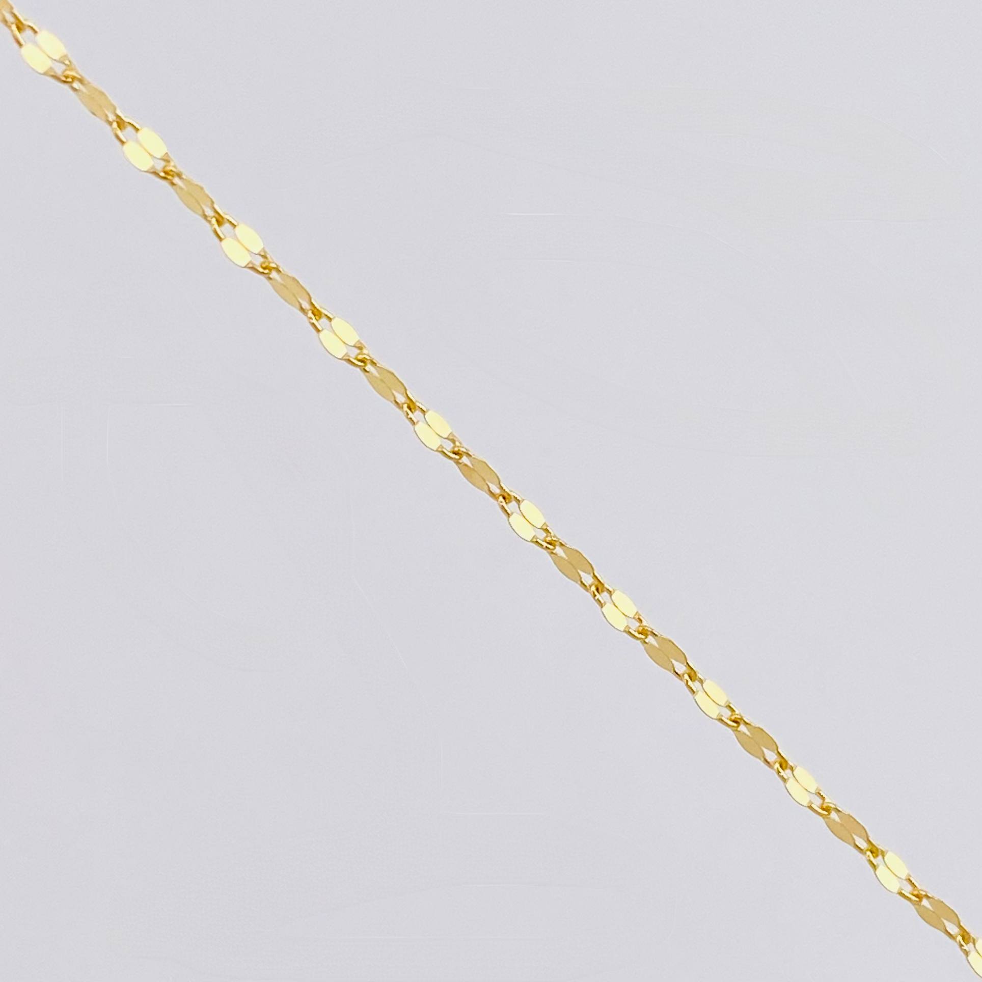 Cadena Flor Espejo 1gr / 19 3/4 in / 1.1mm Oro Amarillo +3 18K ©