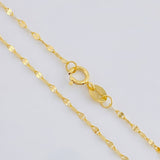 Cadena Flor Espejo 1gr / 19 3/4 in / 1.1mm Oro Amarillo +3 18K ©