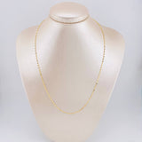 Cadena Flor Espejo 1gr / 19 3/4 in / 1.1mm Oro Amarillo +3 18K ©