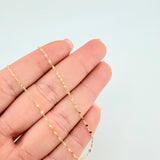 Mirror Flower Chain 0.8 g / 17 3/4 in / 1.7 mm 18K Yellow Gold