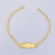Baby Bracelet Spike Cloud Plate Bordered 1.2gr / 5 3/4 in / 2.7mm 18K Yellow Gold