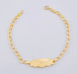 Bracelet Baby Wheat Plate Cloud Plain 1.25gr / 5 3/4 in / 2.7mm Yellow Gold 18K