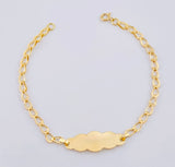 Bracelet Baby Wheat Plate Cloud Plain 1.25gr / 5 3/4 in / 2.7mm Yellow Gold 18K
