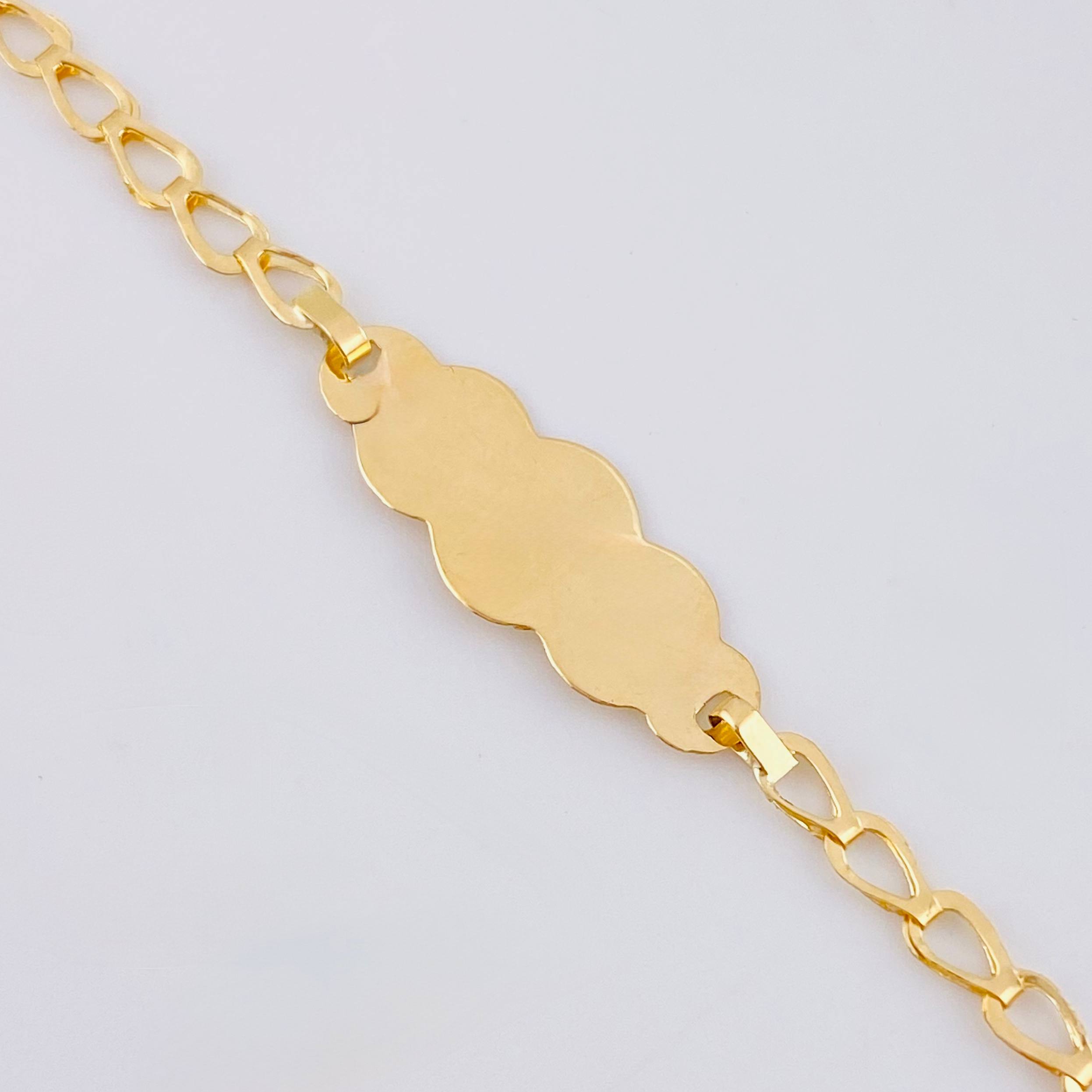 Bracelet Baby Wheat Plate Cloud Plain 1.25gr / 5 3/4 in / 2.7mm Yellow Gold 18K