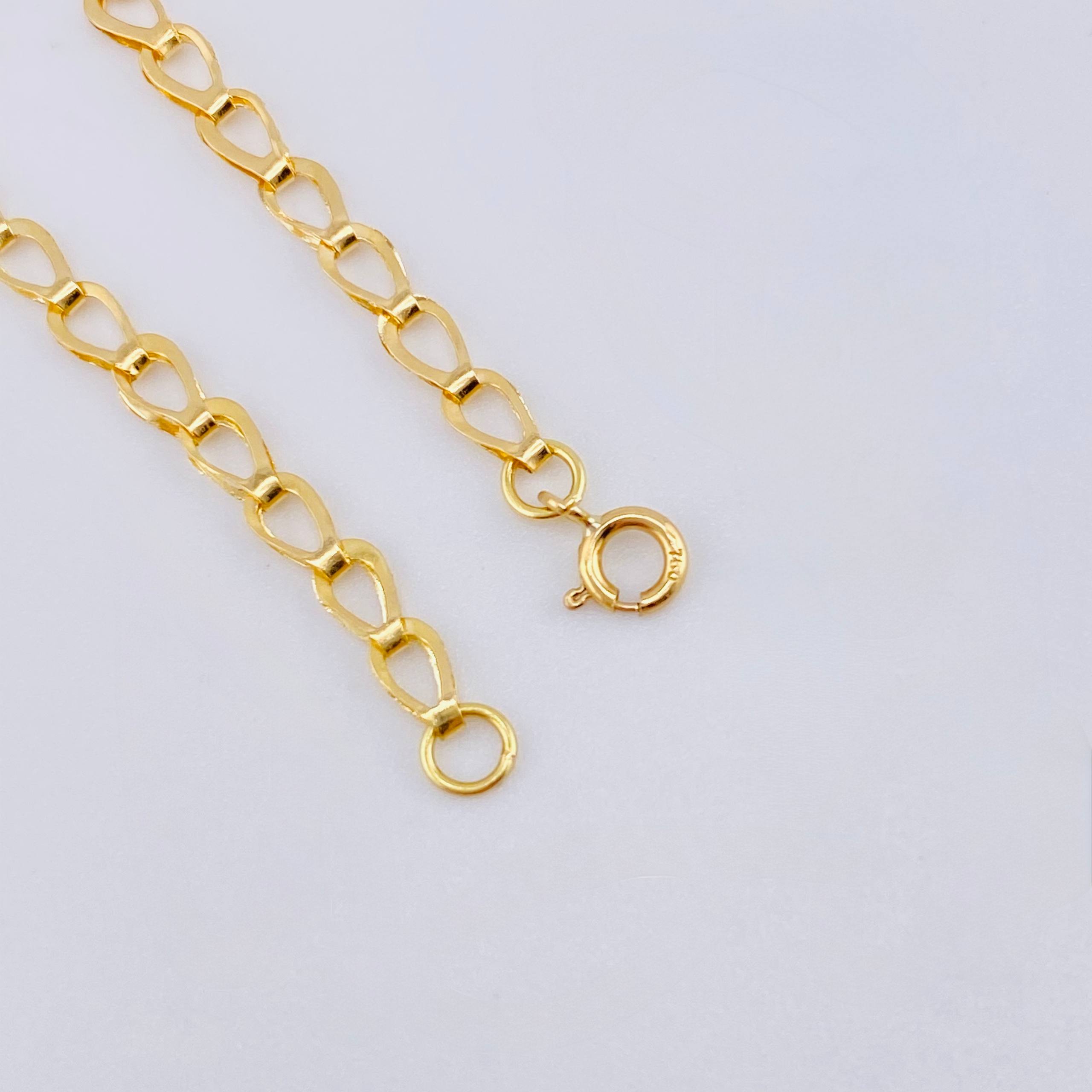 Pulso Bebé Espiga Placa Nube Lisa 1.2gr / 5 3/4 in / 2.7mm Oro Amarillo 18K ©
