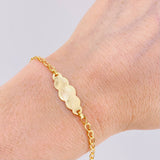 Pulso Bebé Espiga Placa Nube Lisa 1.2gr / 5 3/4 in / 2.7mm Oro Amarillo 18K ©