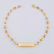 Pulso Bebé Gc Placa Rectangular Curva 1.5gr / 6 in / 3.2mm Tres Oros 18K