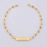 Pulso Bebé Gc Placa Rectangular Curva 1.5gr / 6 in / 3.2mm Tres Oros 18K