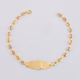 Pulso Bebé Gc Placa Nube   Lisa 1.5gr / 5 3/4 in / 3.2mm Tres Oros 18K