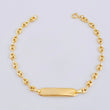 Pulso Bebé Gc Placa Rectangular Curva 1.5gr / 5 3/4 in / 3.2mm Oro Amarillo 18K