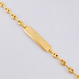 Pulso Bebé Gc Placa Rectangular Curva 1.5gr / 5 3/4 in / 3.2mm Oro Amarillo 18K