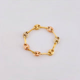 Anillo Gc 0.55gr / T6 / 3.35mm Tres Oros 18K *