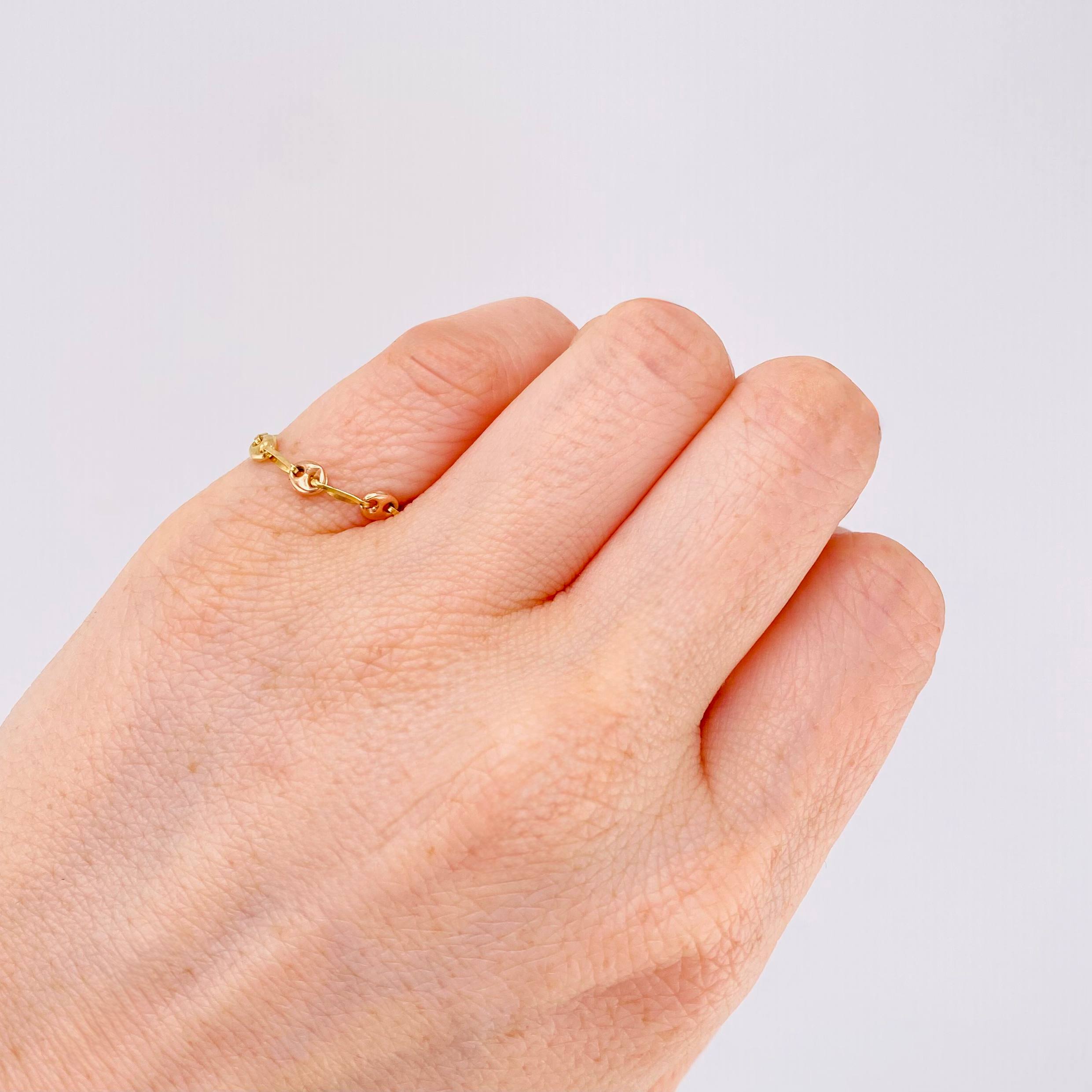Anillo Gc 0.55gr / T6 / 3.35mm Tres Oros 18K *
