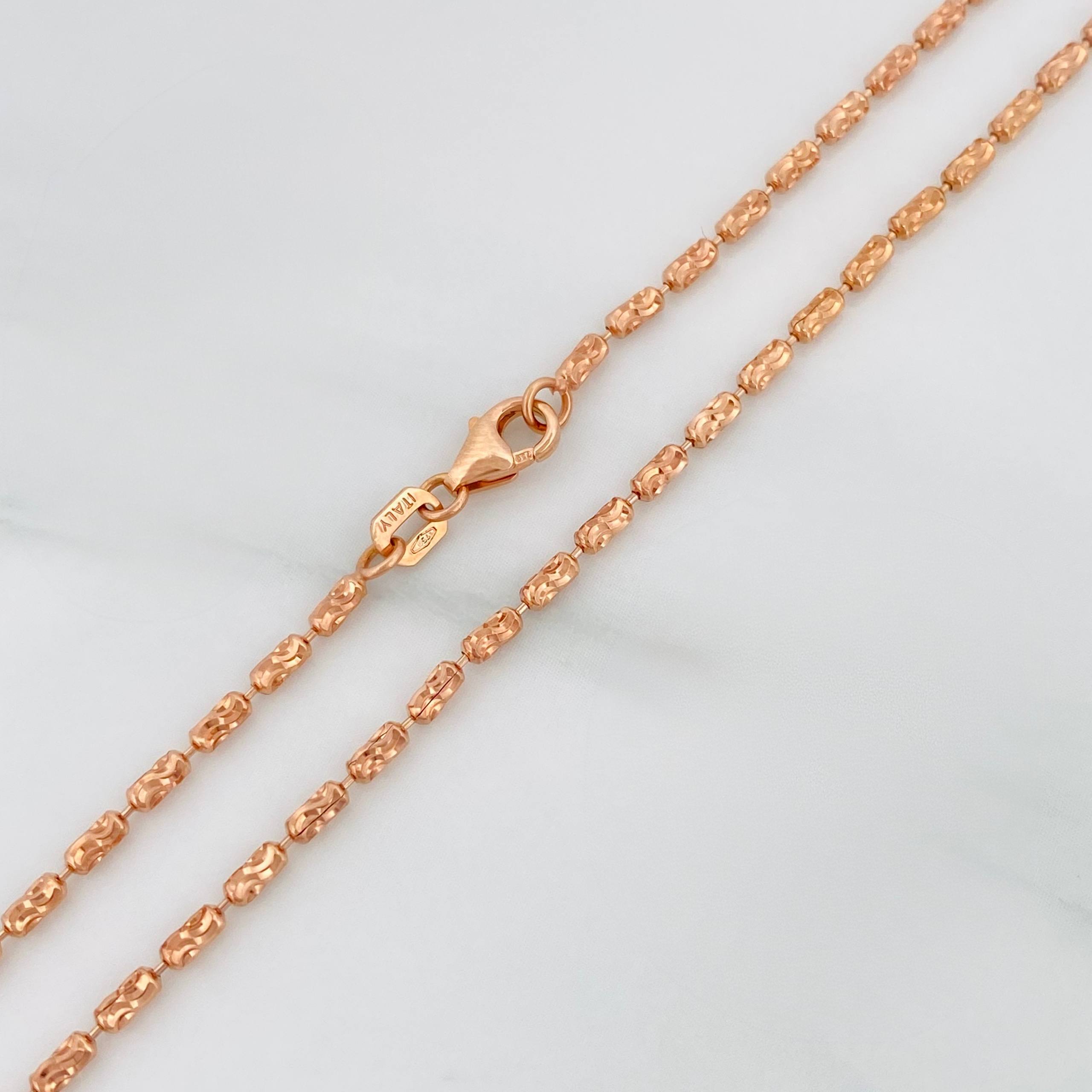 Cadena Morse 8.45 g / 29 1/2 in / 1.5 mm Oro Rosa 18K