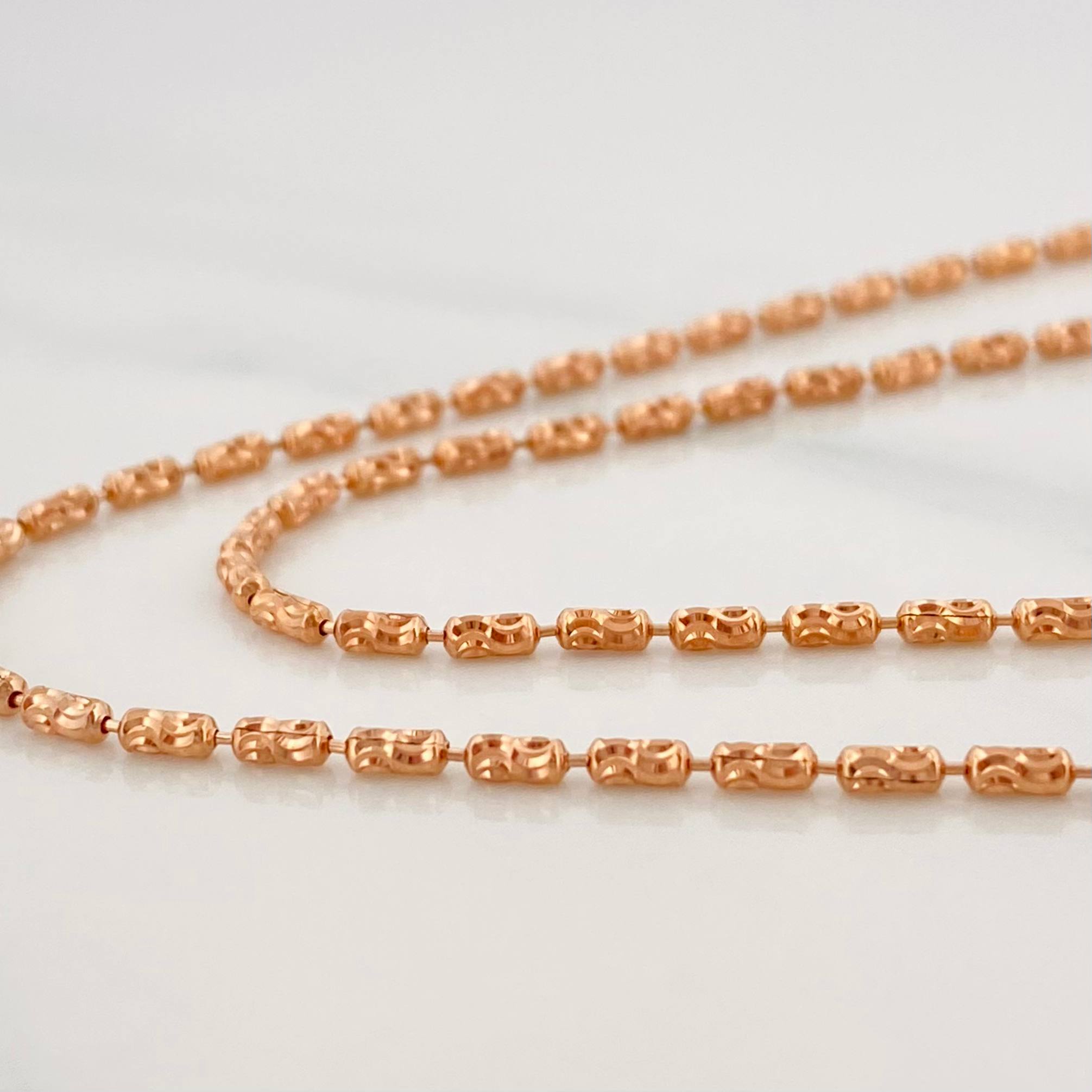 Cadena Morse 8.45 g / 29 1/2 in / 1.5 mm Oro Rosa 18K