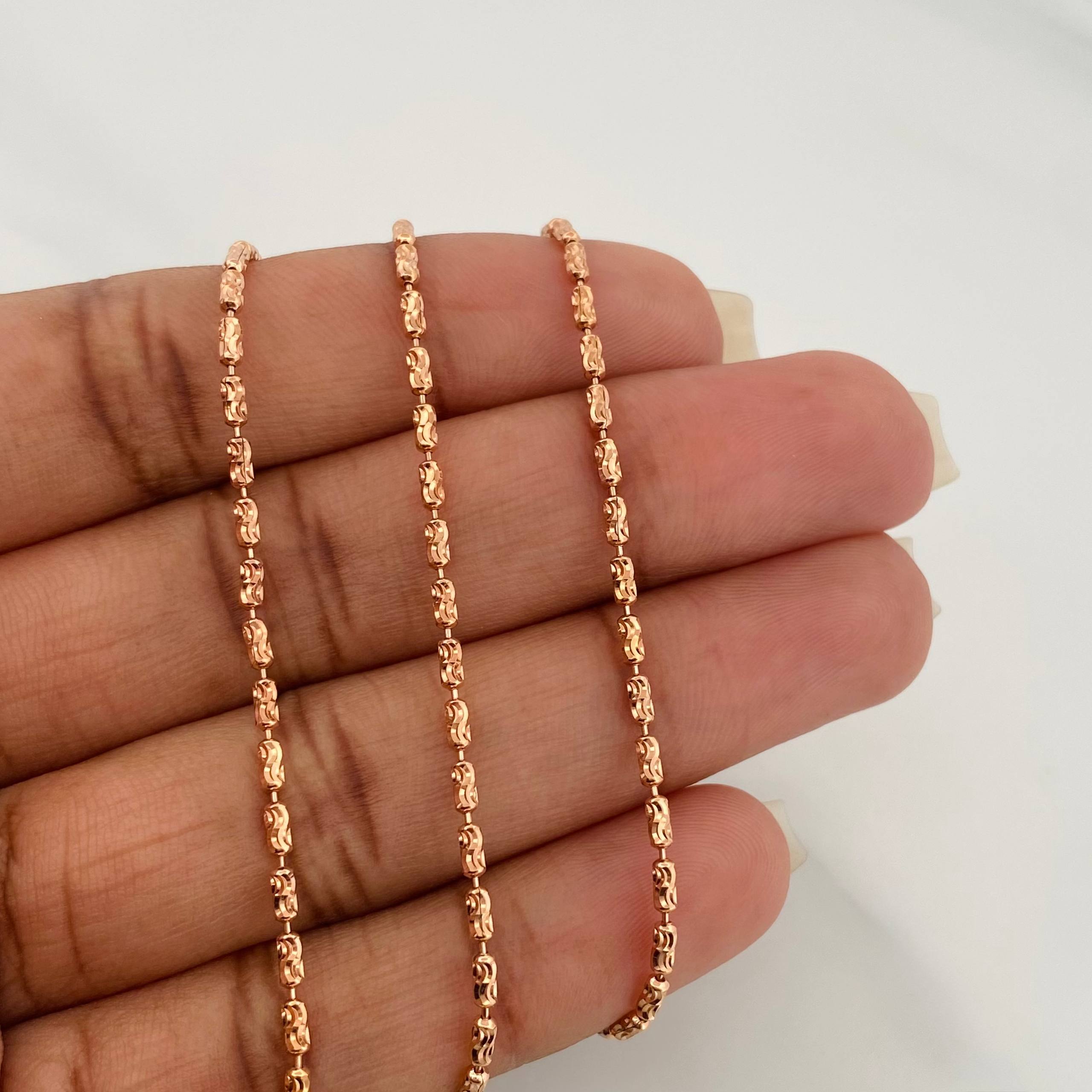Cadena Morse 8.25 g / 27 1/2 in / 1.6 mm Oro Rosa 18K