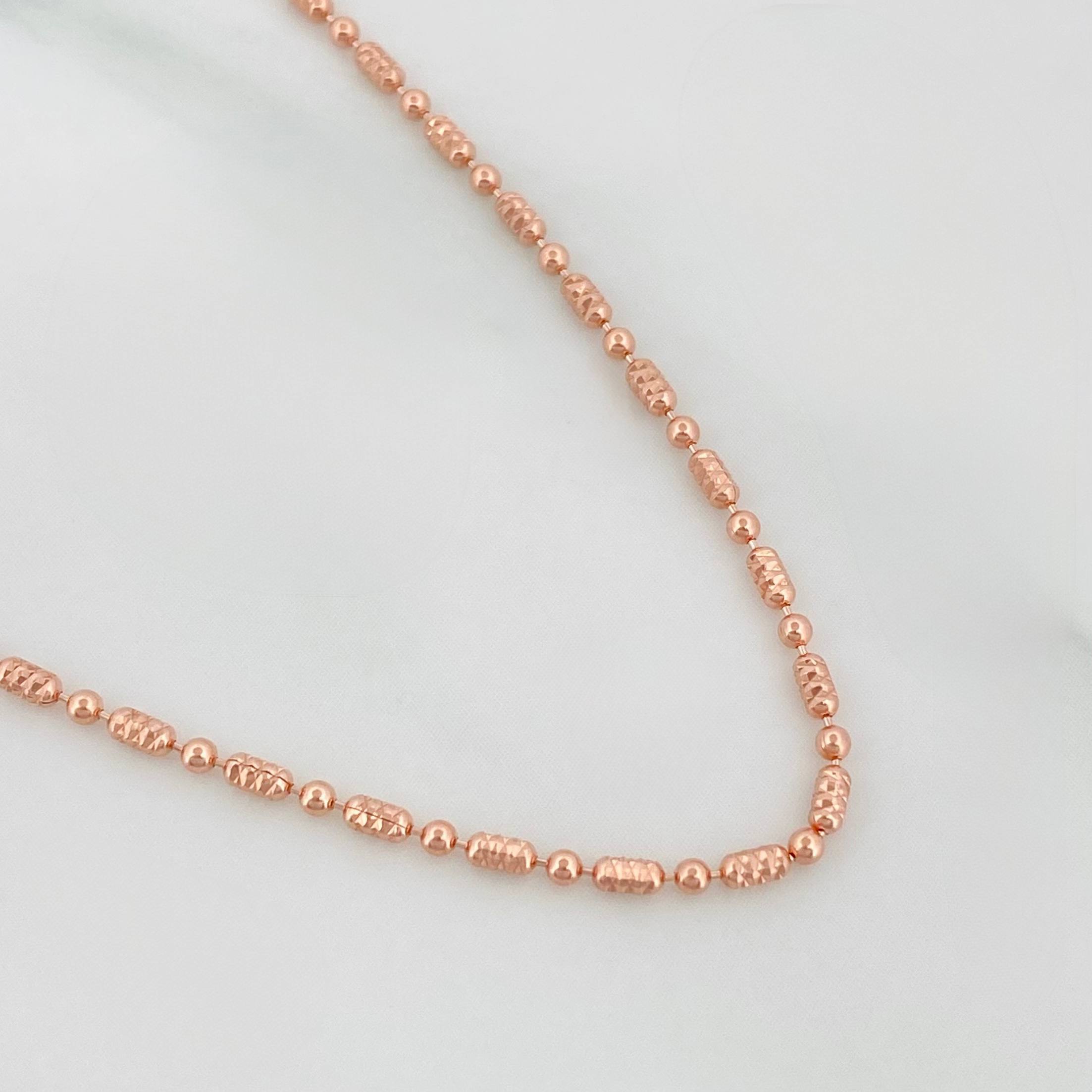 Morse Chain 3.7 g / 15 3/4 in / 1.4 mm 18K Rose Gold