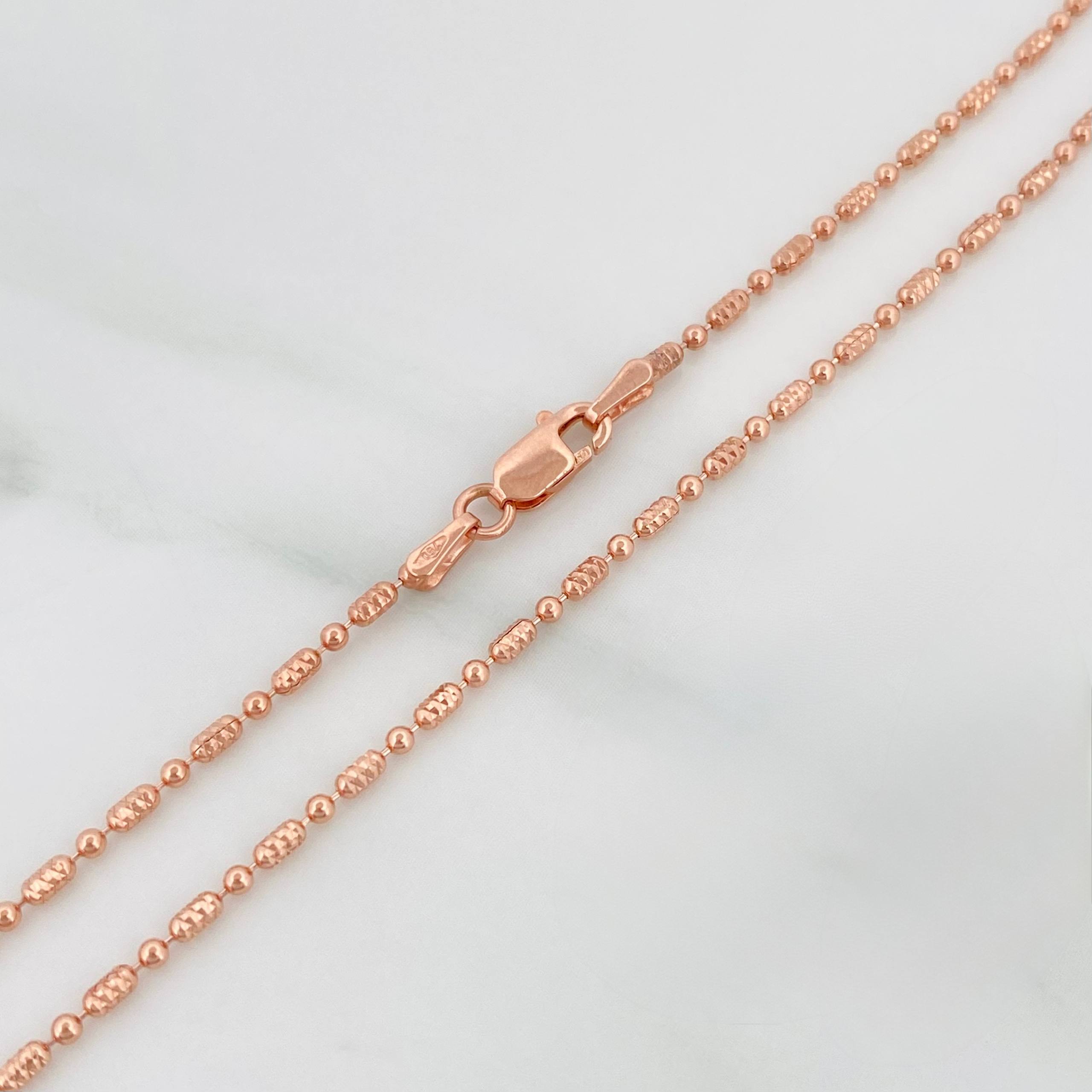 Morse Chain 3.7 g / 15 3/4 in / 1.4 mm 18K Rose Gold