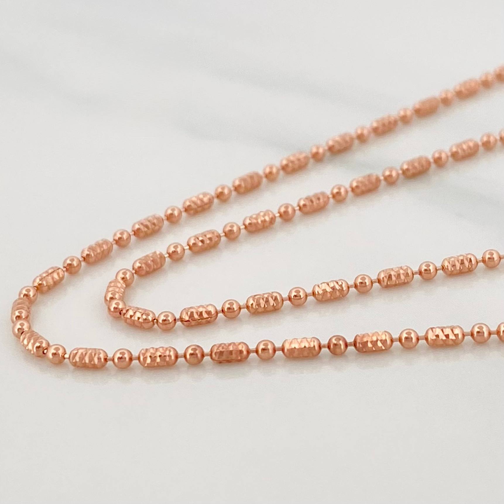 Morse Chain 3.7 g / 15 3/4 in / 1.4 mm 18K Rose Gold