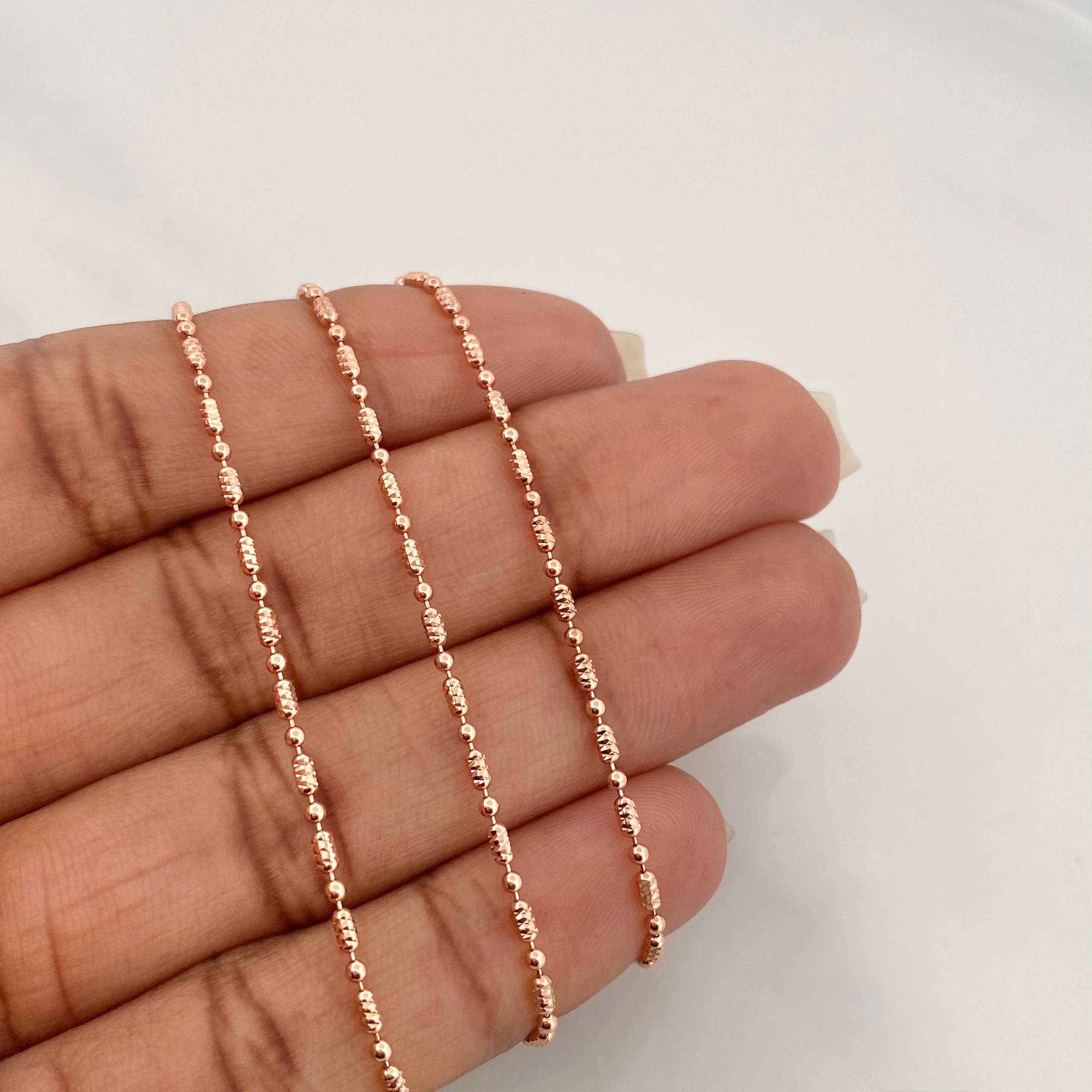 Morse Chain 3.7 g / 15 3/4 in / 1.4 mm 18K Rose Gold