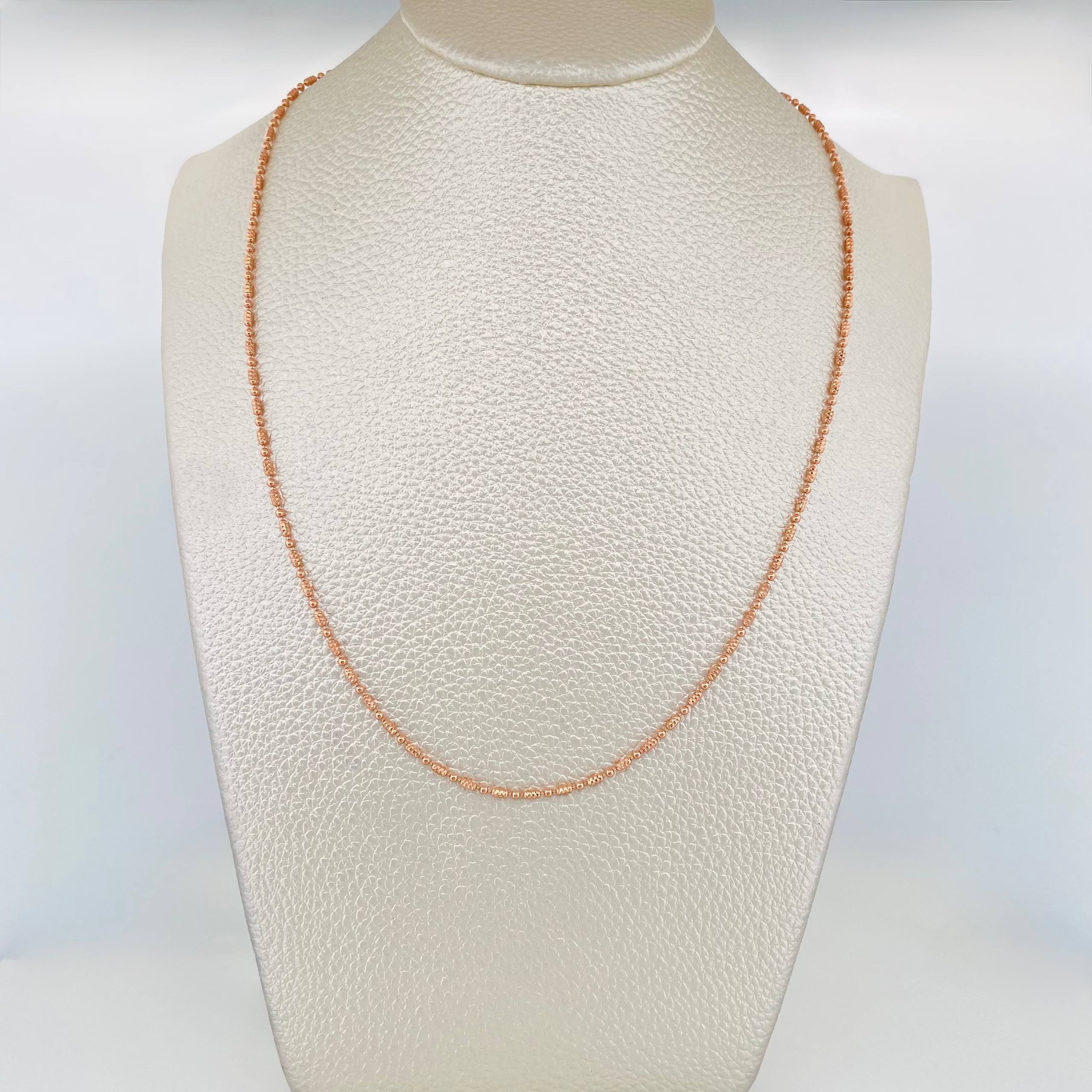 Morse Chain 3.7 g / 15 3/4 in / 1.4 mm 18K Rose Gold