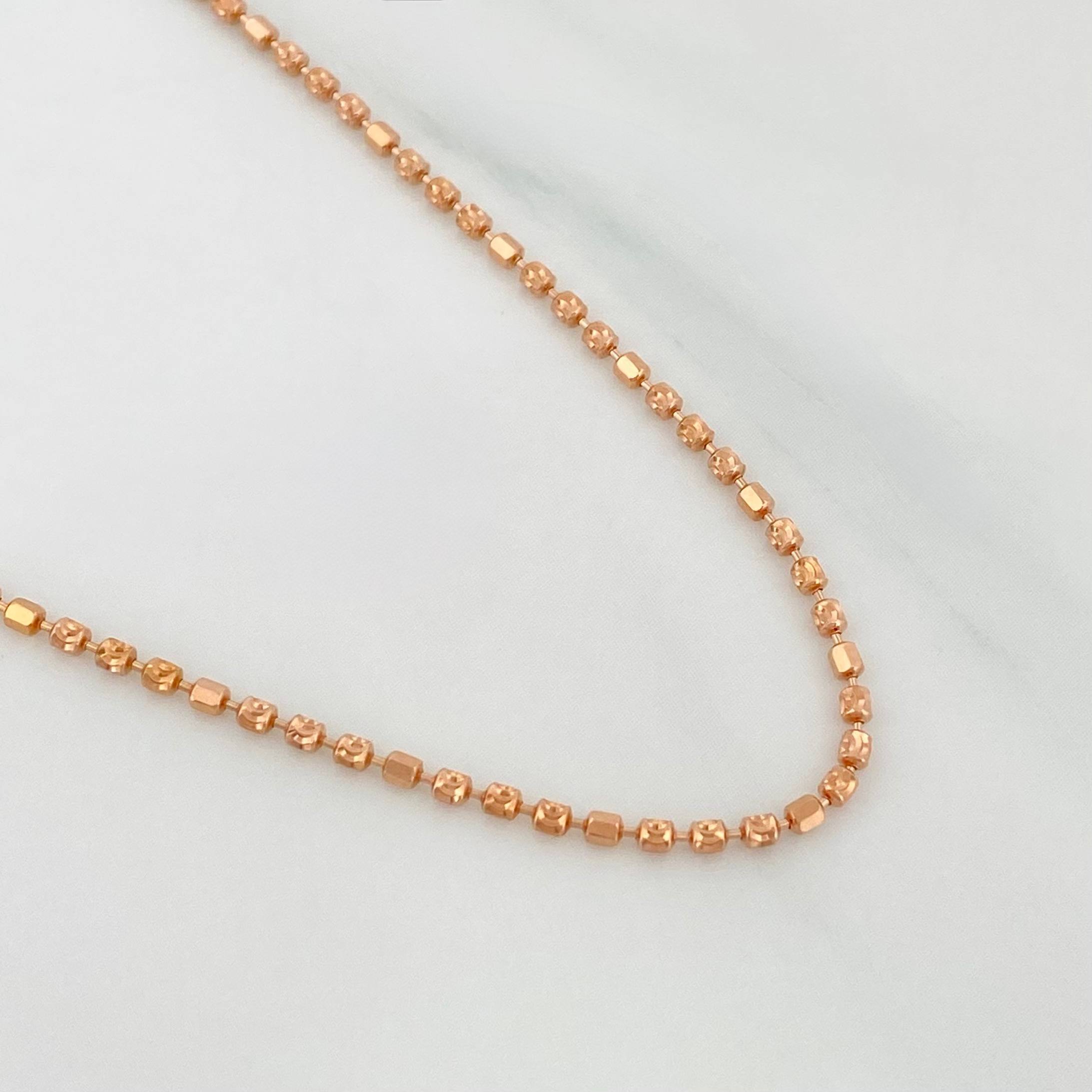 Cadena Militar 4.6 g / 16 in / 1.5 mm Oro Rosa 18K
