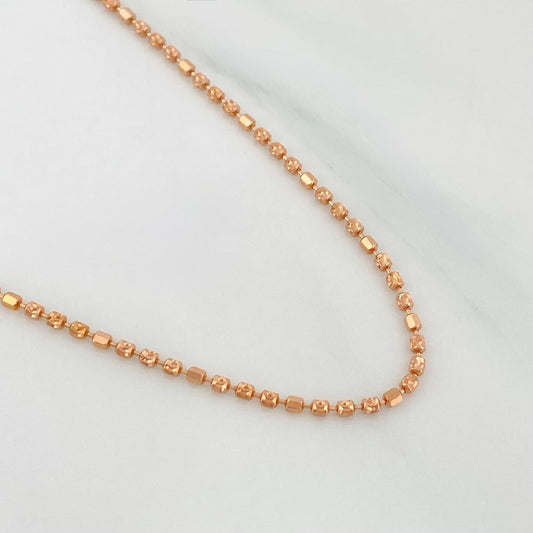 Cadena Militar 4.55 g / 15 3/4 in / 1.5 mm Oro Rosa 18K