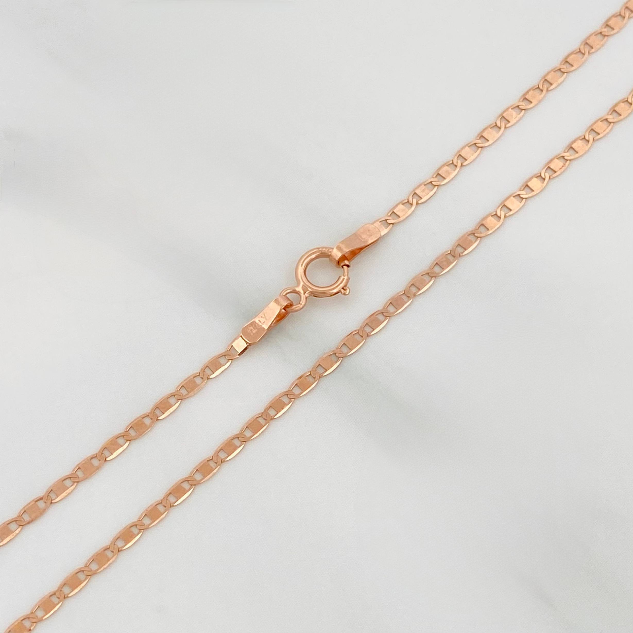 Cadena Escalera Plana 1.3 g / 15 3/4 in / 1.3 mm Oro Rosa 18K