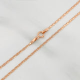 Cadena Escalera Plana 1.35 g / 15 3/4 in / 1.3 mm Oro Rosa 18K