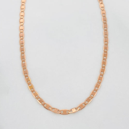 Cadena Escalera Plana 1.35 g / 15 3/4 in / 1.3 mm Oro Rosa 18K