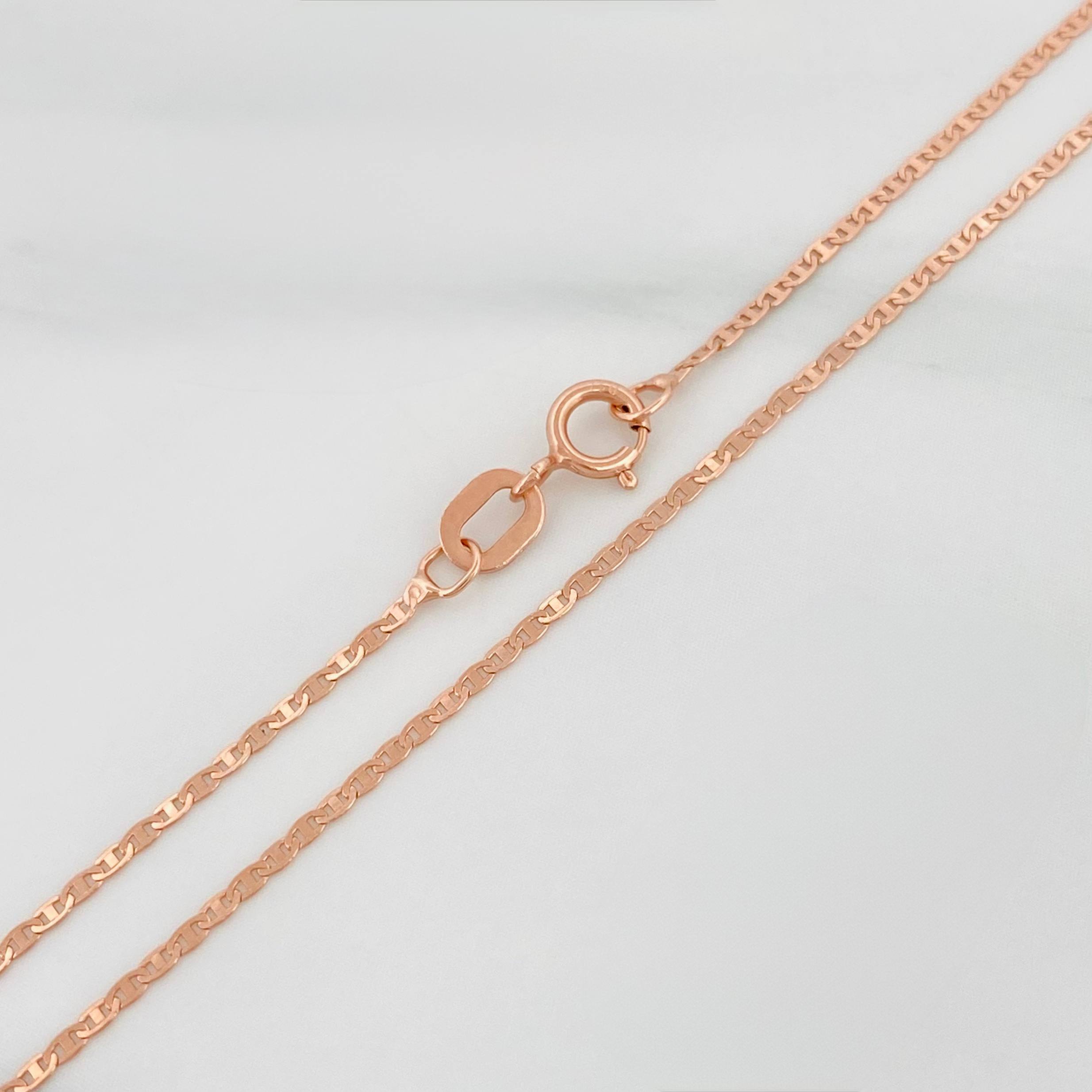 Cadena Escalera 1.1 g / 15 3/4 in / 1 mm Oro Rosa 18K