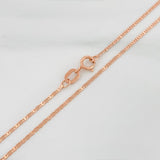 Cadena Escalera 1.1 g / 15 3/4 in / 1 mm Oro Rosa 18K