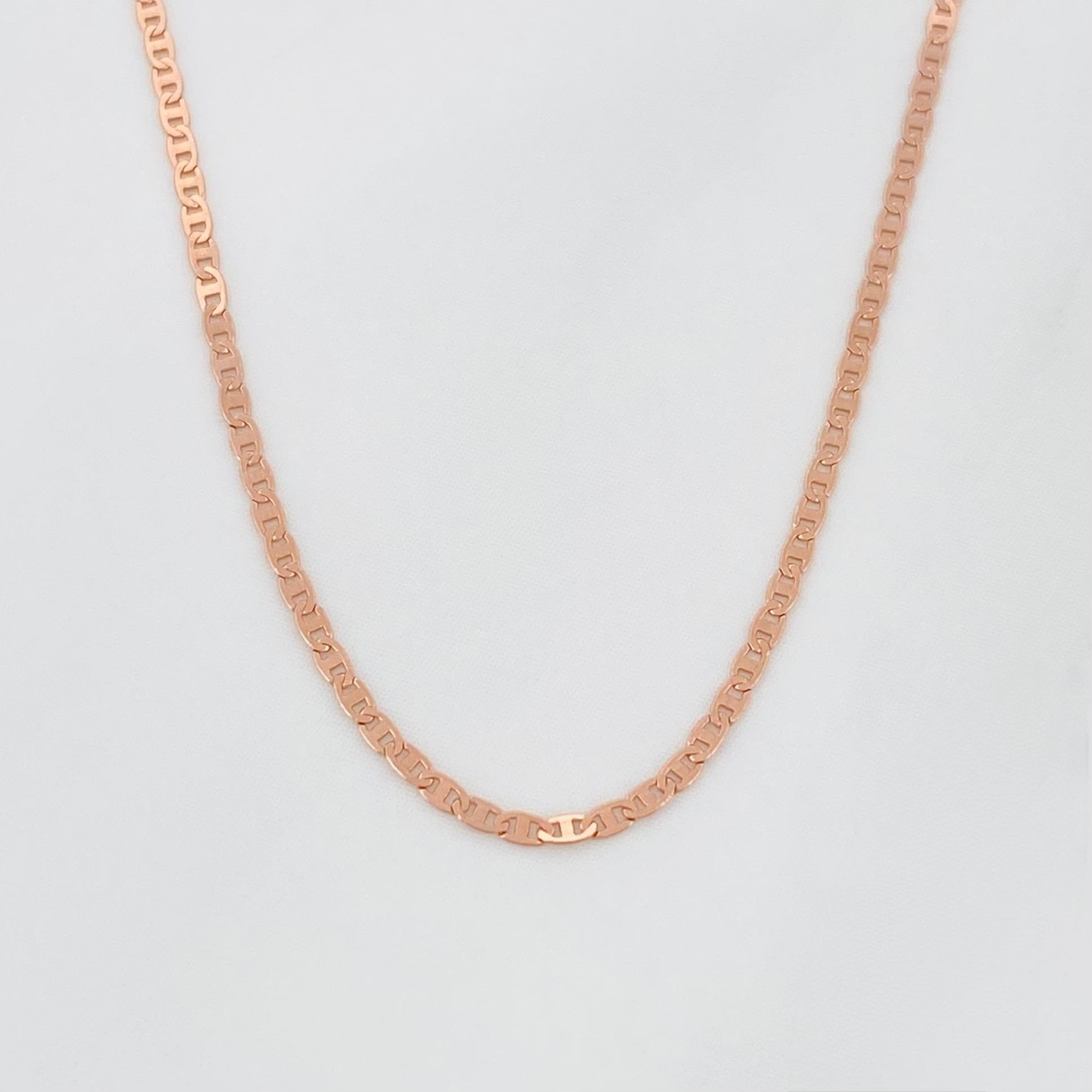 Cadena Escalera 1.1 g / 15 3/4 in / 1 mm Oro Rosa 18K