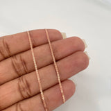 Cadena Escalera 1.1 g / 15 3/4 in / 1 mm Oro Rosa 18K