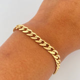 Pulso Cubano 9.1gr / 22.6cm / 5.7mm Oro Amarillo 18K $
