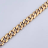Cuban Links Bracelet 12gr / 20.1cm / 6.6mm Lobster Claw Box White Zirconia 18K Yellow Gold $