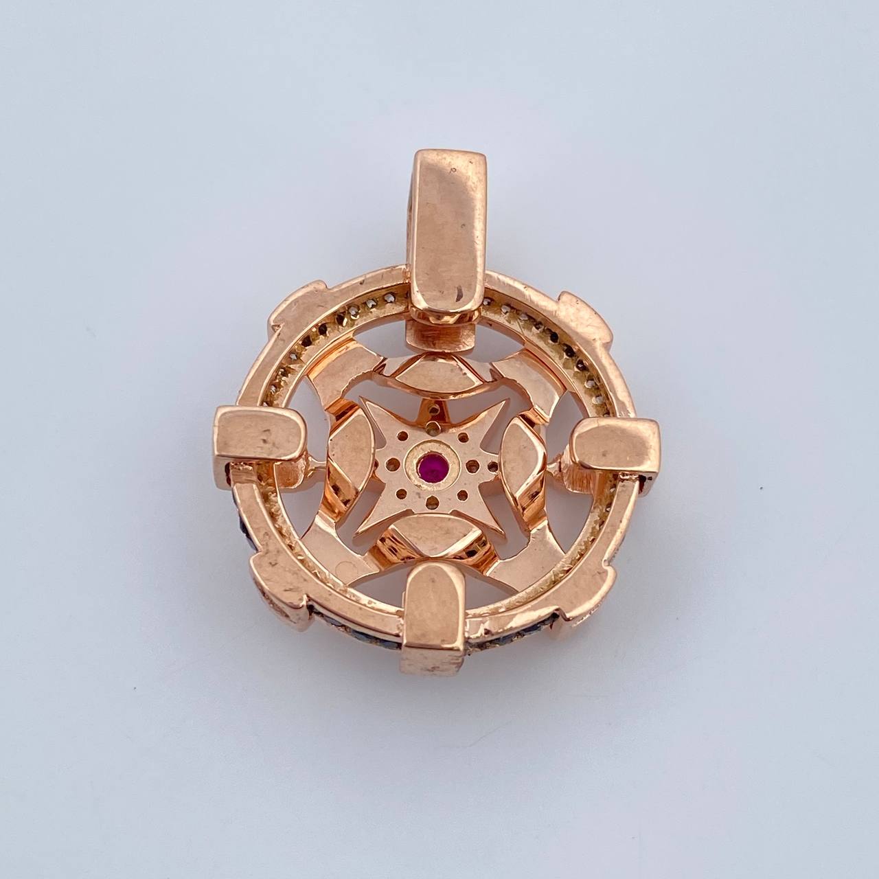 Dije Estrella Cardinal 12.05gr / 2.9cm / Circones De Colores Oro Amarillo 18K $