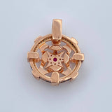 Dije Estrella Cardinal 12.05gr / 2.9cm / Circones De Colores Oro Amarillo 18K $