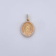 Dije Virgen Guadalupe 3.05gr / 2.4cm / Circones Blancos Oro Amarillo 18K $