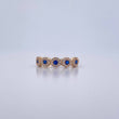 Pendant Churumbela Thick 2gr / T7 3/4 / Blue White Zircons 18K Yellow Gold $