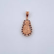 Pendant Virgen Del Carmen 2.45gr / 2.5cm / Black White Zircons 18K Rose Gold $