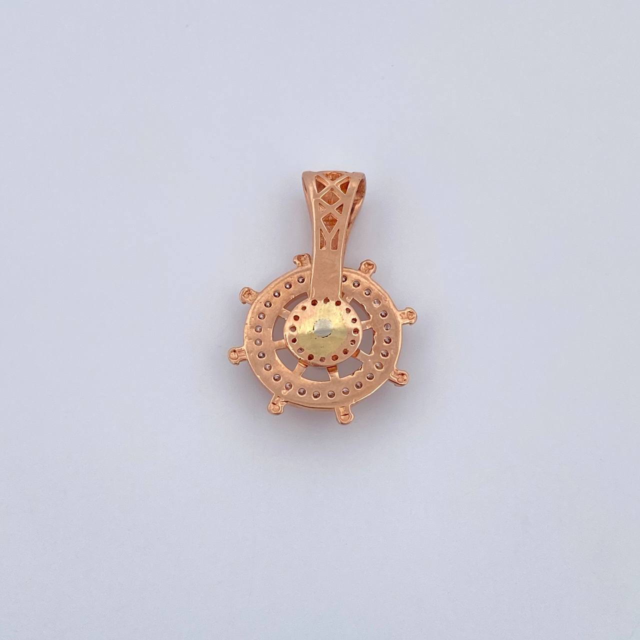 Pendant Timon 2.7gr / 2.4cm / White Zirconia 18K Yellow Gold $