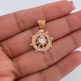 Pendant Timon 2.7gr / 2.4cm / White Zirconia 18K Yellow Gold $