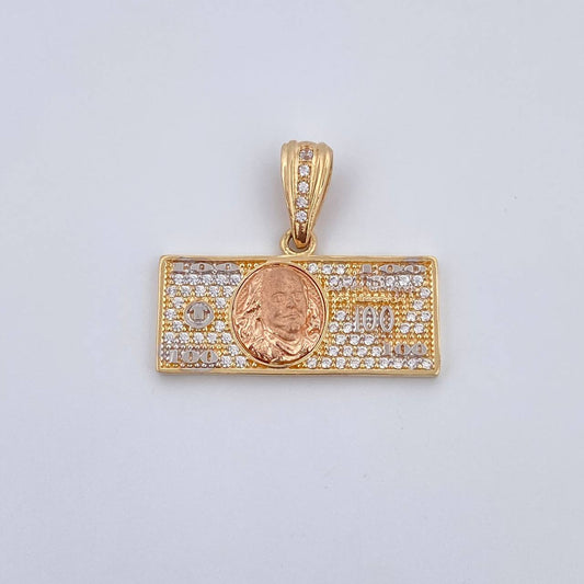 Pendant One Dollar 3.7gr / 1in / Three Golds 18K $