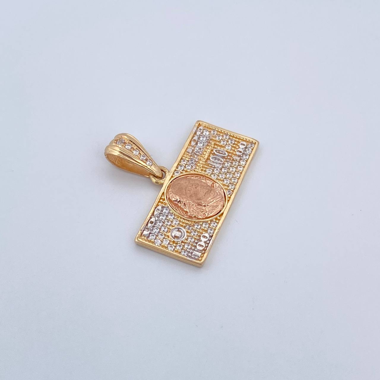 Pendant One Dollar 3.7gr / 1in / Three Golds 18K $