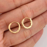 Hoop Earrings Channel 1.7gr / 1/2 in / 18K Yellow Gold $