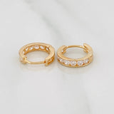 Hoop Earrings Channel 1.7gr / 1/2 in / 18K Yellow Gold $